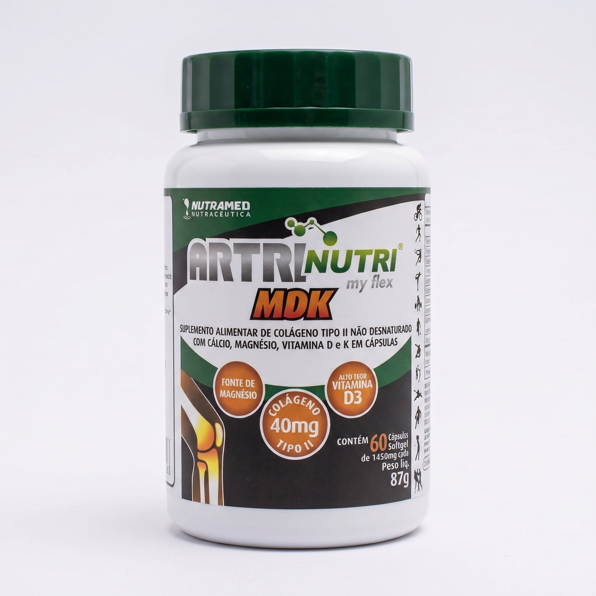 Artrinutri MDK - Colágeno Tipo 2 + Magnésio + Vita D + Vita K2 | 60 cápsulas