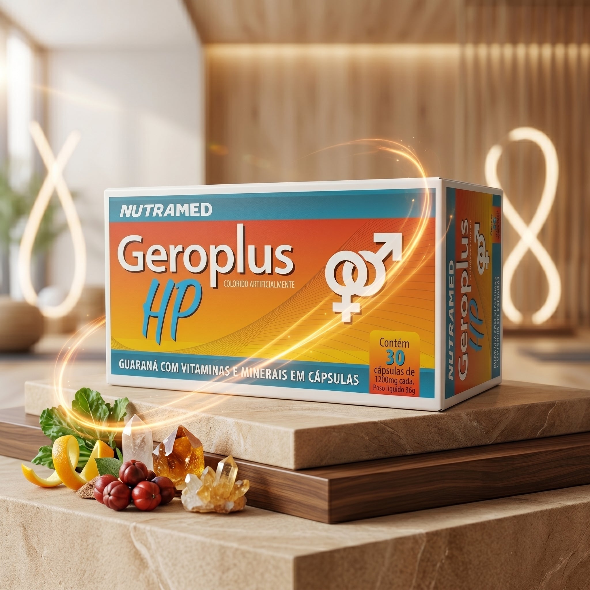 Geroplus HP (Guaraná + Vitaminas e Minerais) | 30 Cápsulas