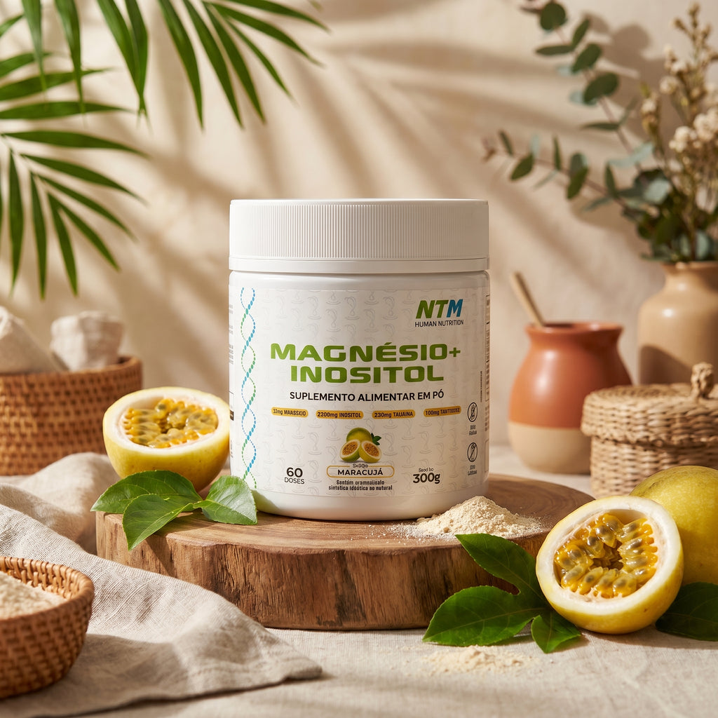 Magnésio + Inositol em pó sabor maracujá | 60 doses