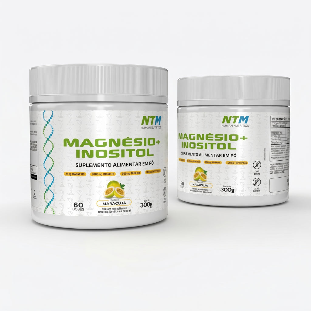 Magnésio + Inositol em pó sabor maracujá | 60 doses