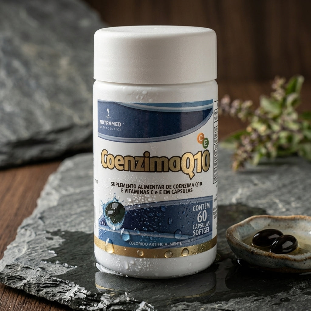 Coenzima Q10 + Colágeno e Vitaminas C e E | 60 cápsulas