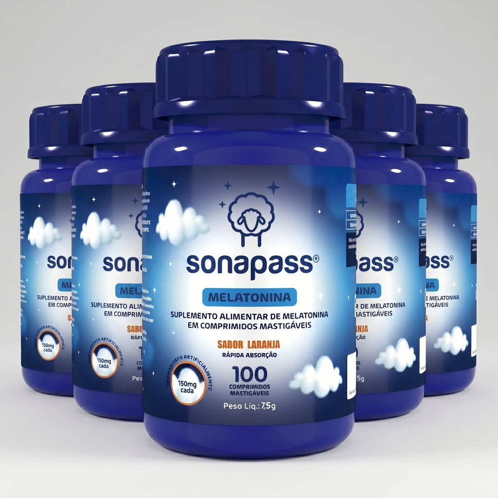 Sonapass Melatonina | 100 comprimidos sabor laranja