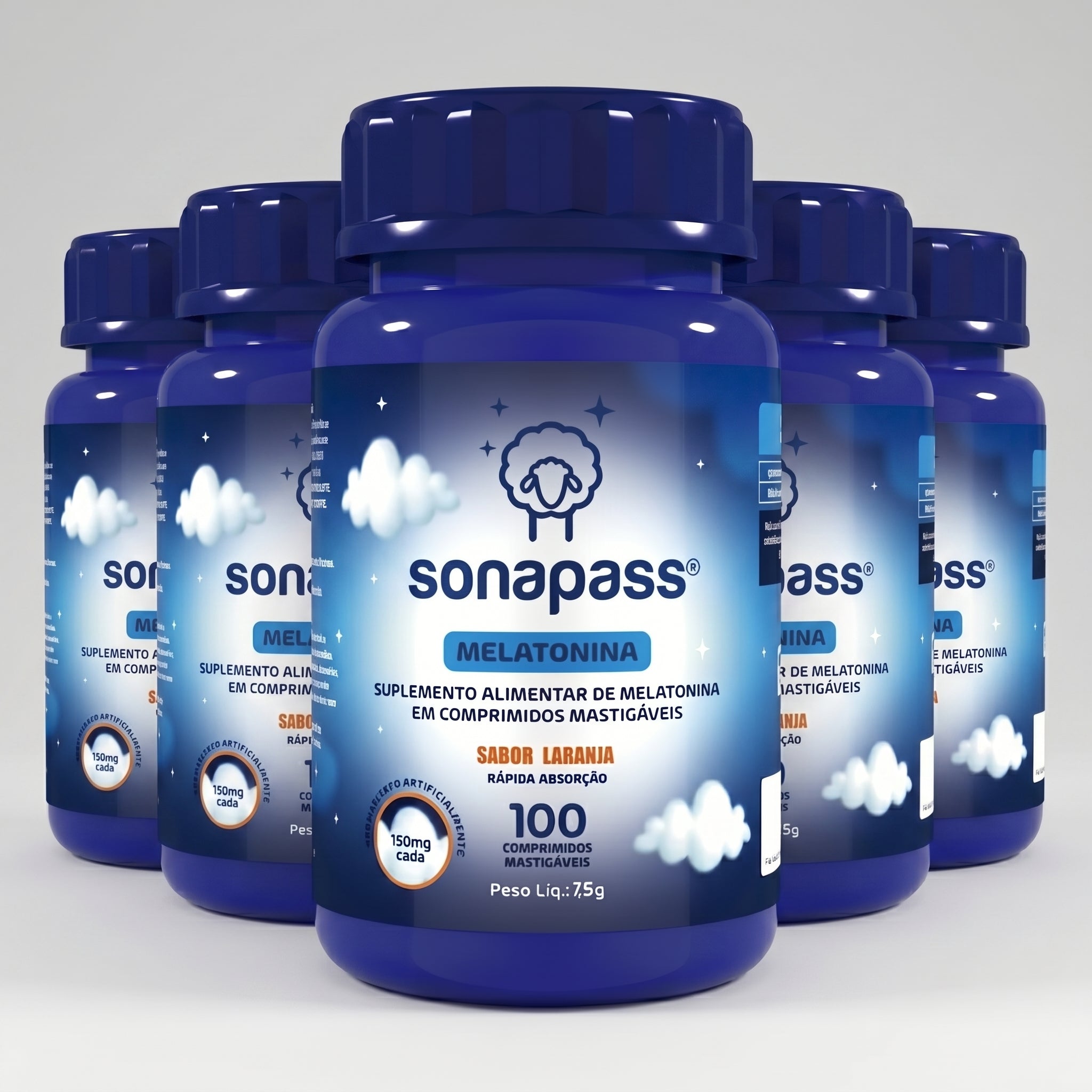 Sonapass Melatonina | 100 comprimidos sabor laranja