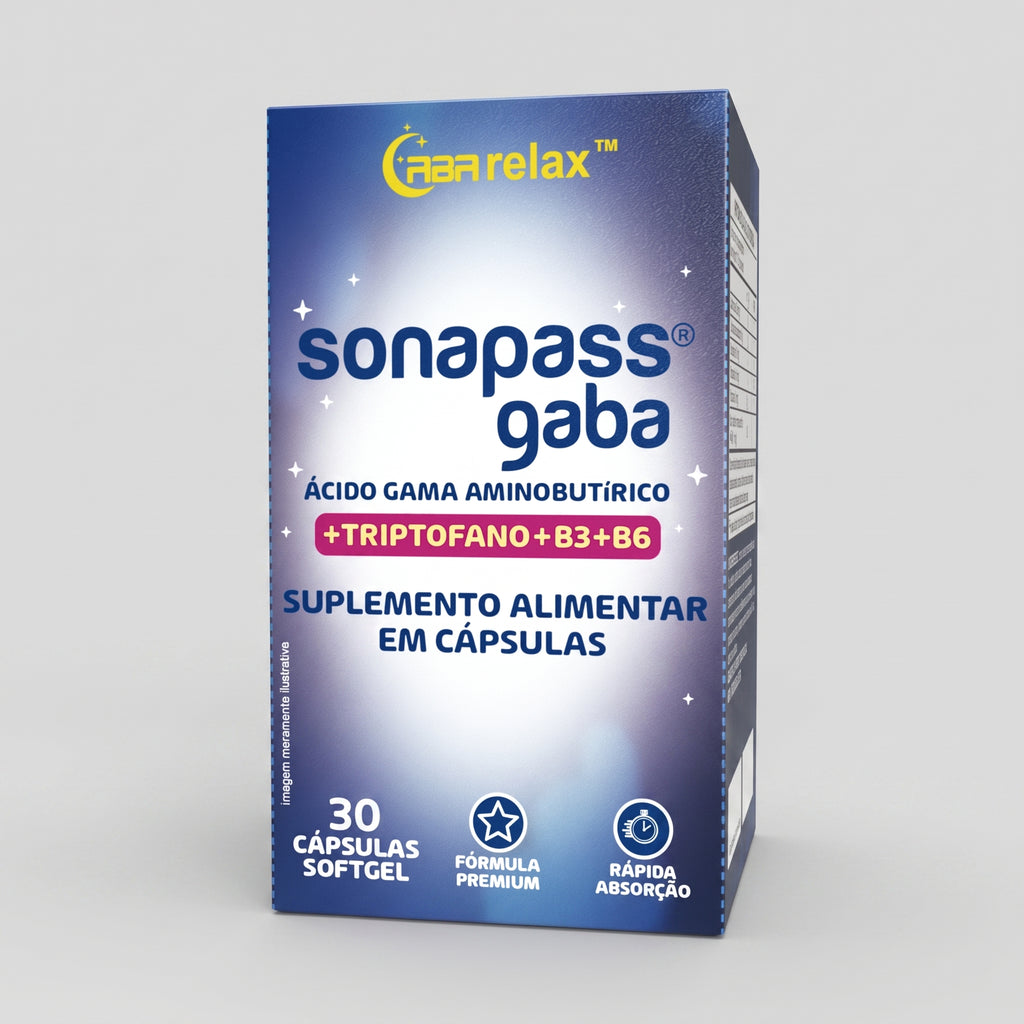 Sonapass Gaba (Ácido Gama Aminobutírico + Triptofano + B3 + B6) | 30 Cápsulas