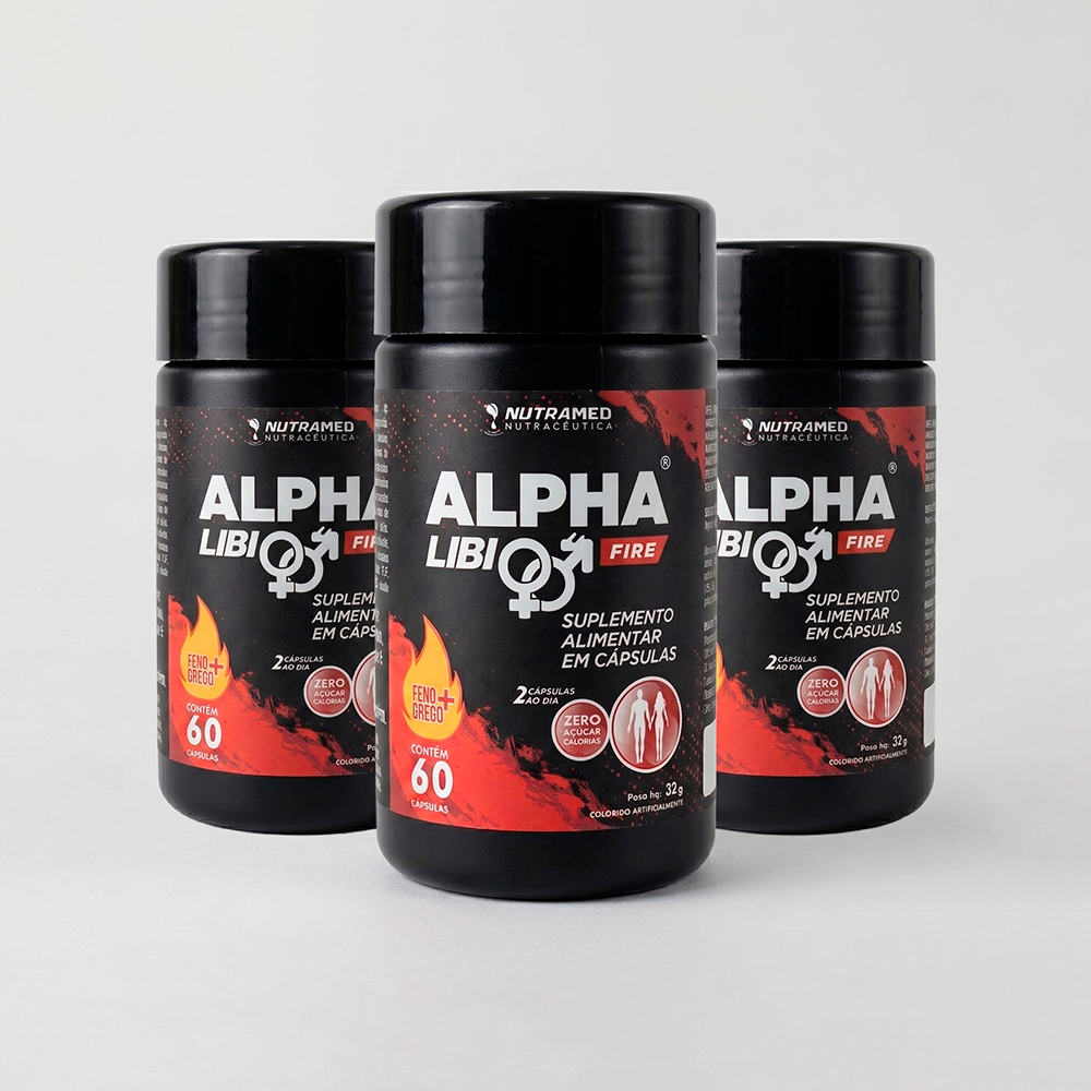 Alpha Libi Fire (Feno Grego + Vit + Min) | 60 Cápsulas