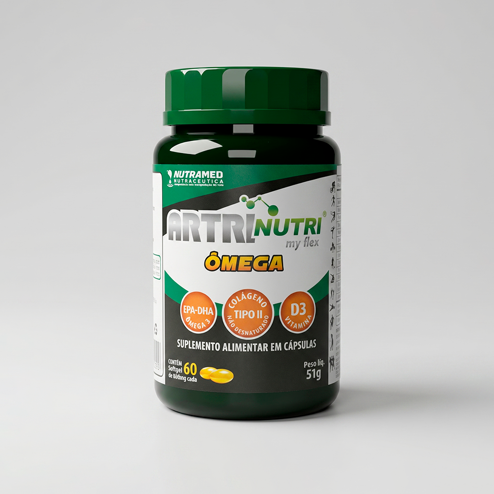 Artrinutri Ômega - Colágeno Tipo 2 + Ômega 3 + Vit. D3 - 60 cápsulas