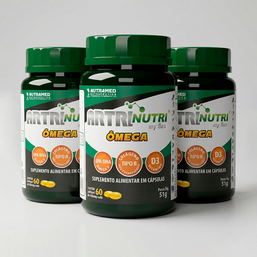 Artrinutri Ômega - Colágeno Tipo 2 + Ômega 3 + Vit. D3 - 60 cápsulas