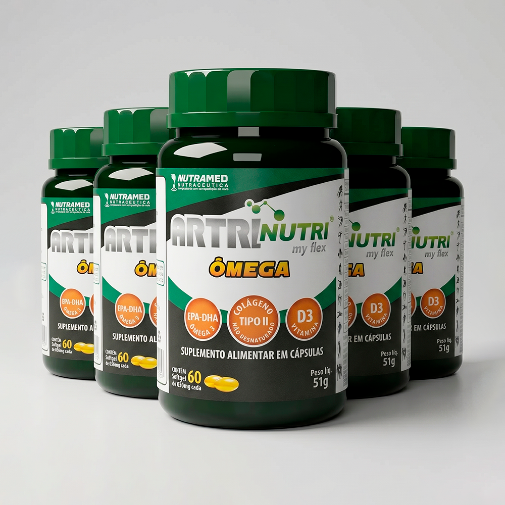 Artrinutri Ômega - Colágeno Tipo 2 + Ômega 3 + Vit. D3 - 60 cápsulas