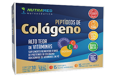 Colágeno Hidrolisado em Pó (Peptídeos de Colágeno) - 30 Sachês