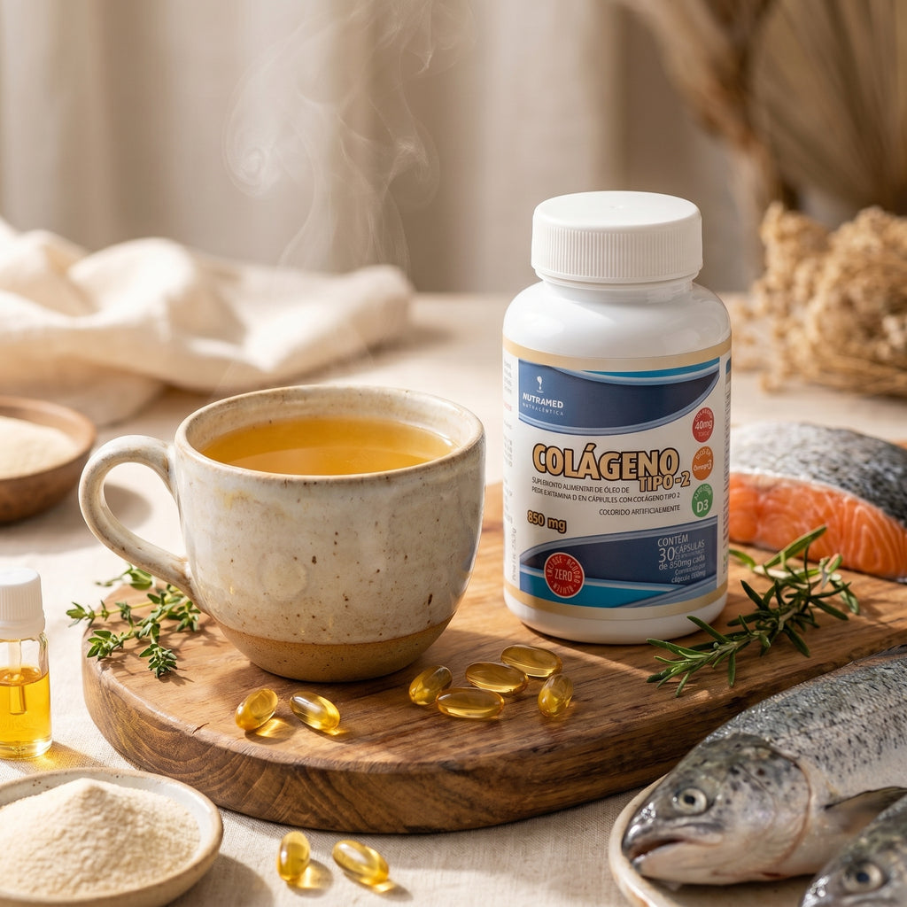 Colágeno Tipo 2 + Ômega 3 + Vitamina D3 | 30 Cápsulas
