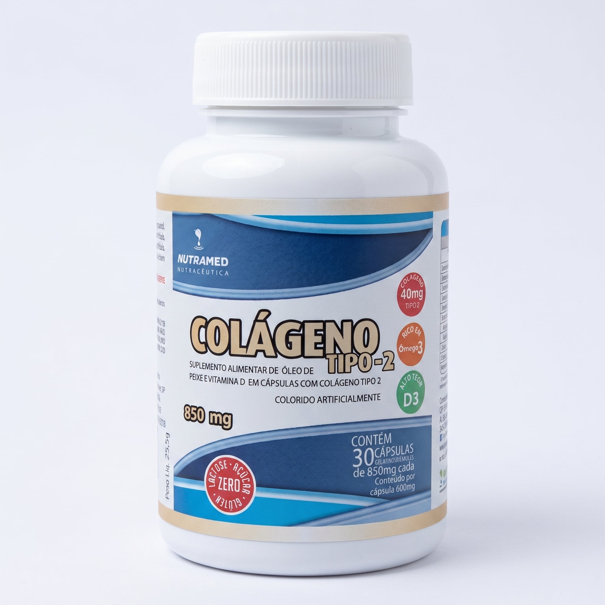 Colágeno Tipo 2 + Ômega 3 + Vitamina D3 | 30 Cápsulas