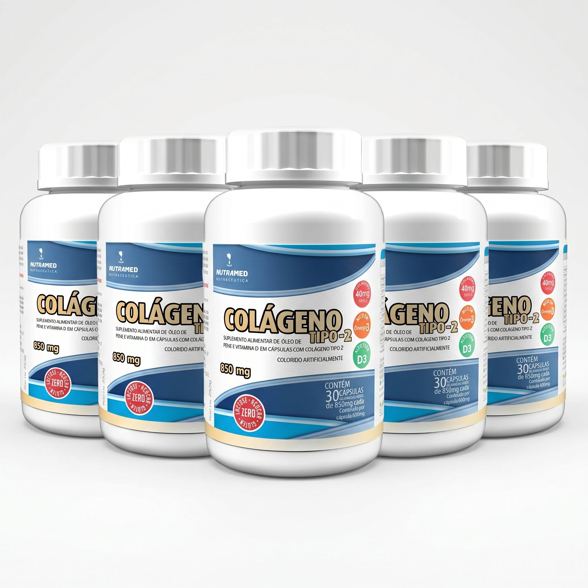 Colágeno Tipo 2 + Ômega 3 + Vitamina D3 | 30 Cápsulas