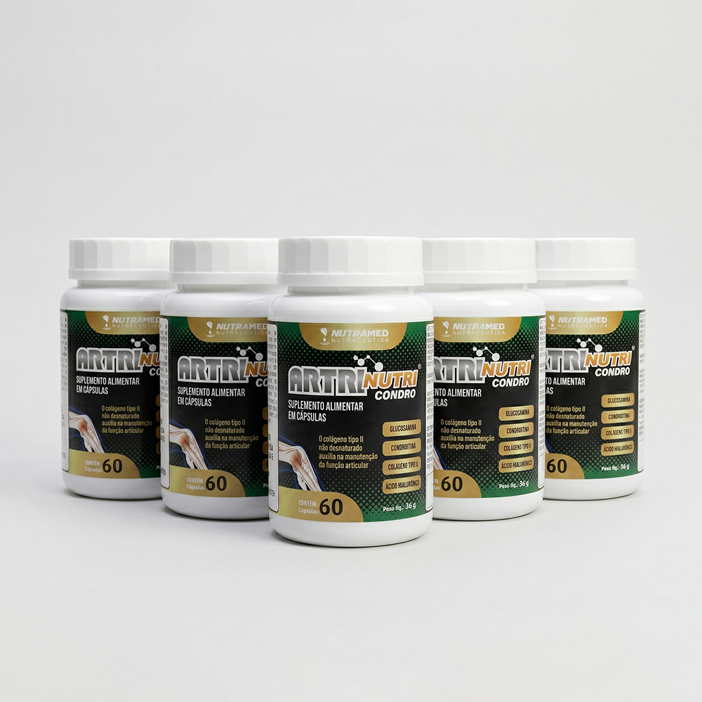 Artrinutri Condro (Colágeno Tipo II + Condroitina + Glucosamina + Ácido Hialurônico) | 60 Cápsulas