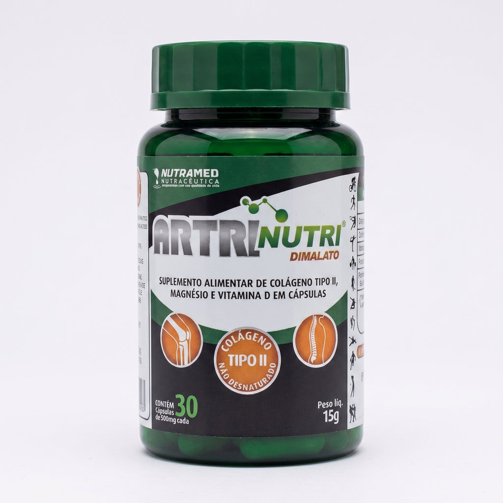 Artrinutri Dimalato - Colágeno Tipo II + Magnésio Dimalato + Vit D3 | 30 Cápsulas