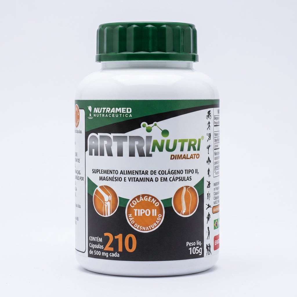 Artrinutri Dimalato - Colágeno Tipo II + Magnésio Dimalato + Vit D3 | 210 Cápsulas