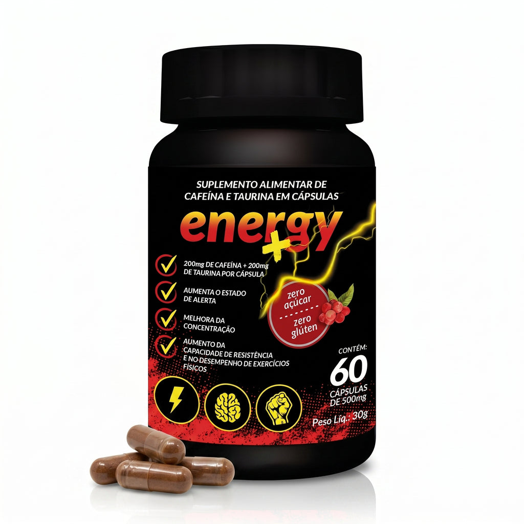 Energy+ (Cafeína + Taurina) | 60 Cápsulas