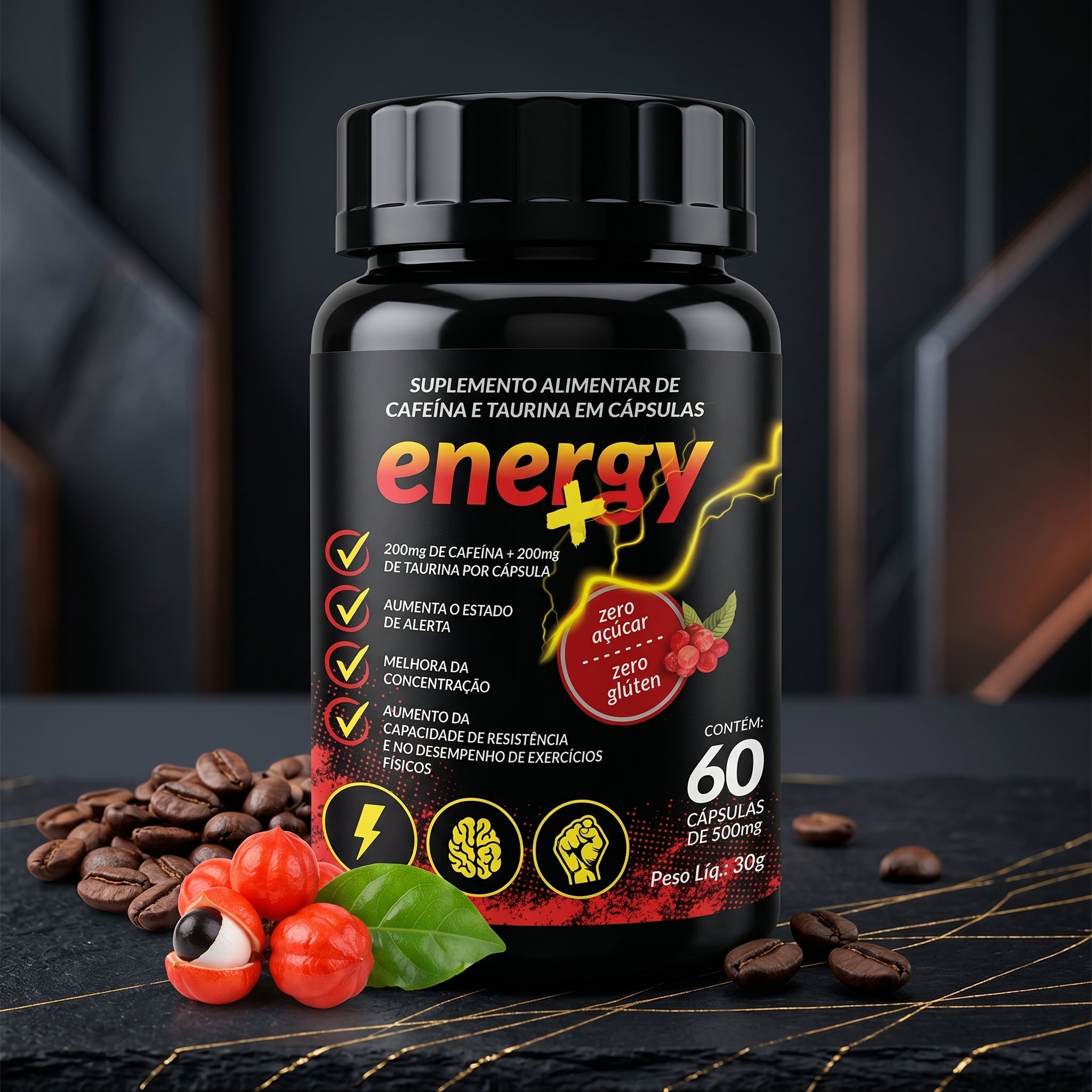Energy+ (Cafeína + Taurina) | 60 Cápsulas