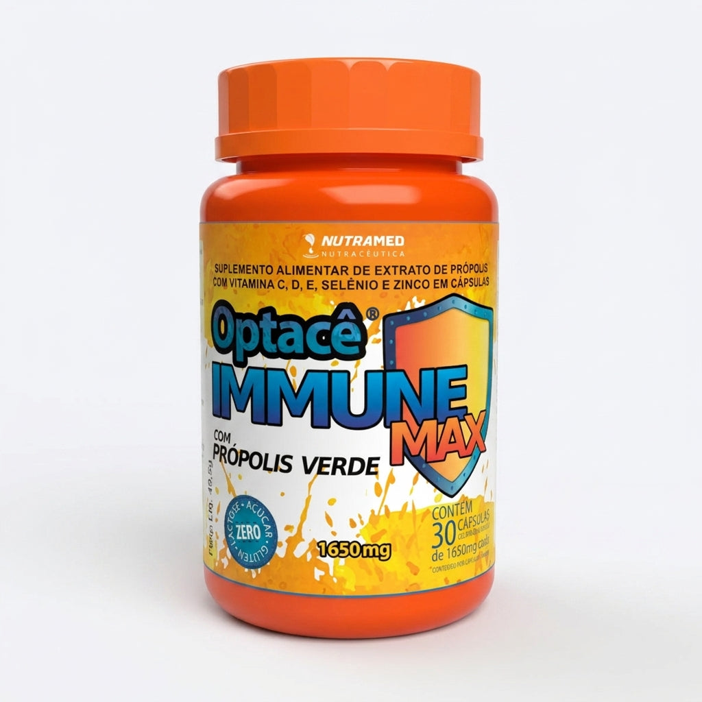 Optacê Immune Max (Vit. C + D + E + Selênio + Zinco + Própolis) | 30 Cápsulas