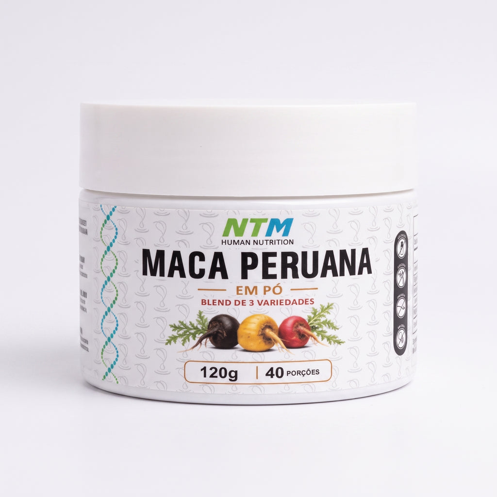 Maca Peruana 3X em Pó — Blend Negra, Amarela e Vermelha