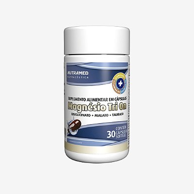 Magnésio Tri On (Cúrcuma + D3 + K2) - 30 cápsulas
