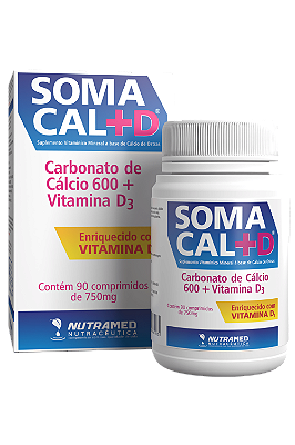 SomaCal +D (Cálcio + Vitamina D3) - 90 comprimidos