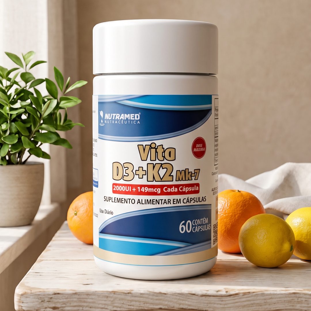 Vitamina D3 + K2 MK-7 — 2.000 UI + 149 µg